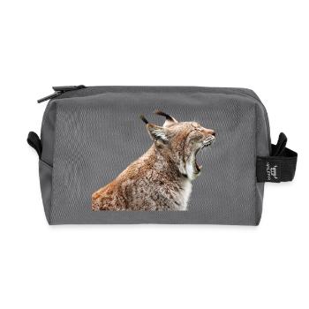 linx luchs cat katze - Recycelte Kulturtasche - Anthrazit - Vorne