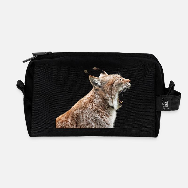linx luchs cat katze - Recycelte Kulturtasche - Schwarz