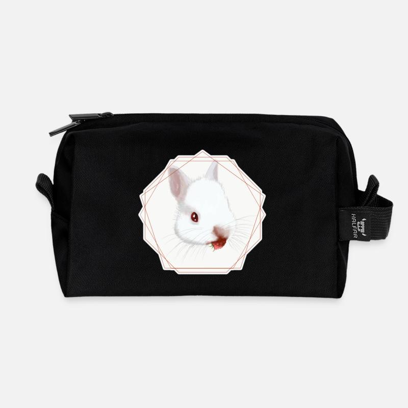 Himbeer Nom - Recycelte Kulturtasche - Schwarz