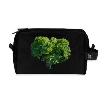 kale gruenkohl kohl veggie gemuese vegetables2 - Recycelte Kulturtasche - Schwarz - Vorne