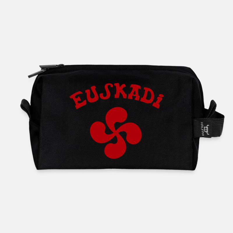 Euskadi Rouge - Trousse de toilette en tissu recyclé - noir
