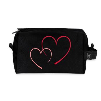 contour_2coeur - Recycled Toiletry Zip Bag - black - Front