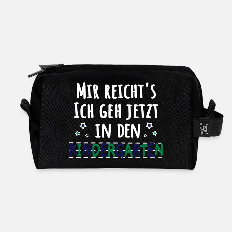 Kindergartenkind - mir reichts Kindergarten - Recycelte Kulturtasche - Schwarz