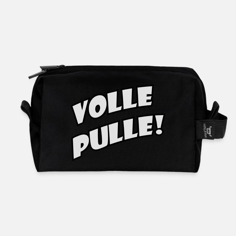 Volle Pulle! - Recycelte Kulturtasche - Schwarz