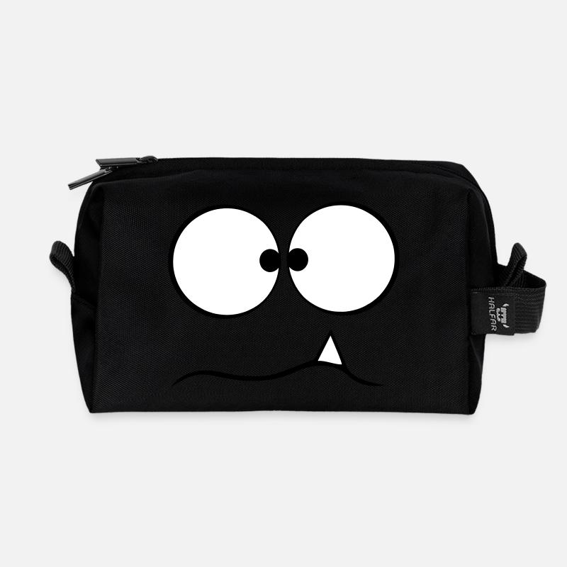 monstre - Trousse de toilette en tissu recyclé - noir