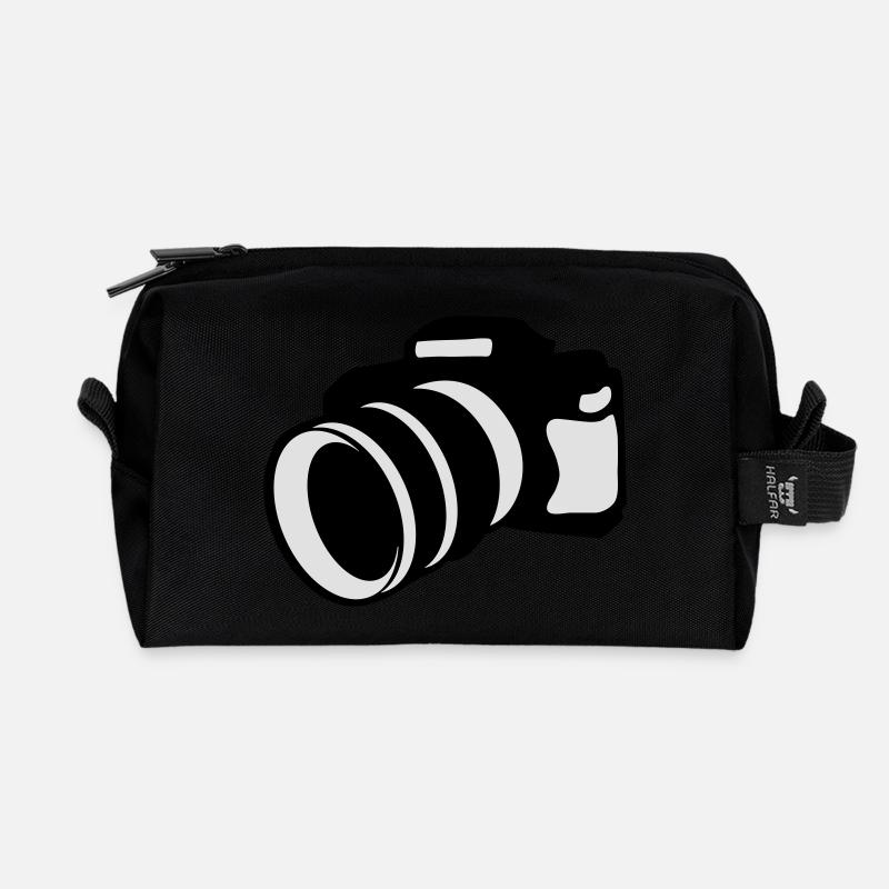 Camera - Recycled Toiletry Zip Bag - black