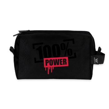 100 % de puissance Stempel - Trousse de toilette en tissu recyclé - noir - Devant