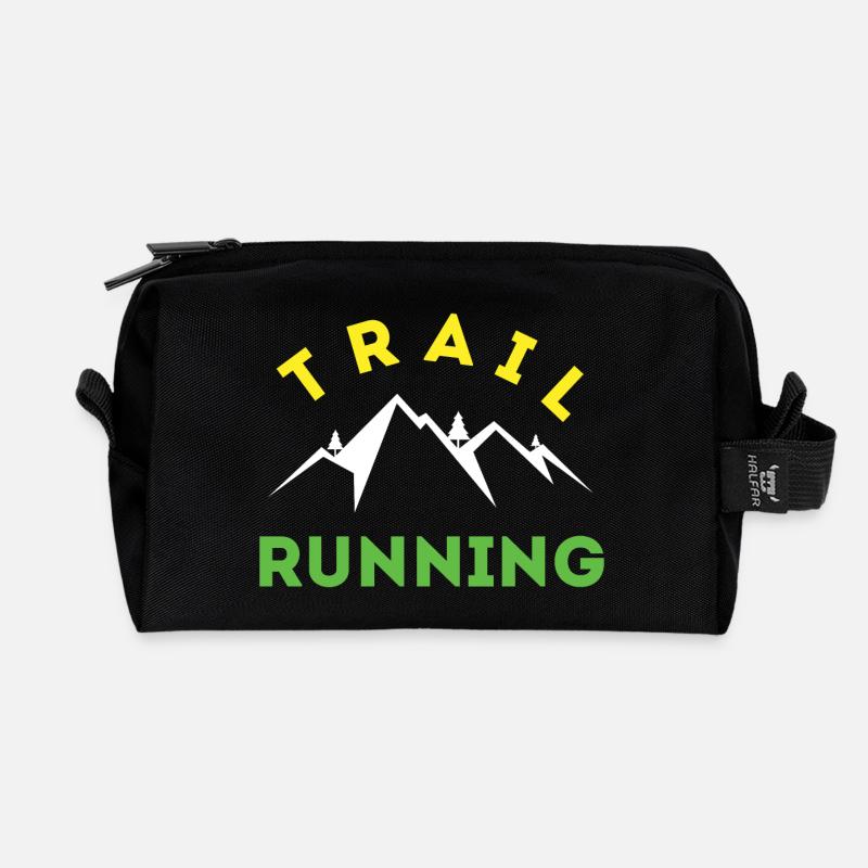 Trail Running - Recycelte Kulturtasche - Schwarz