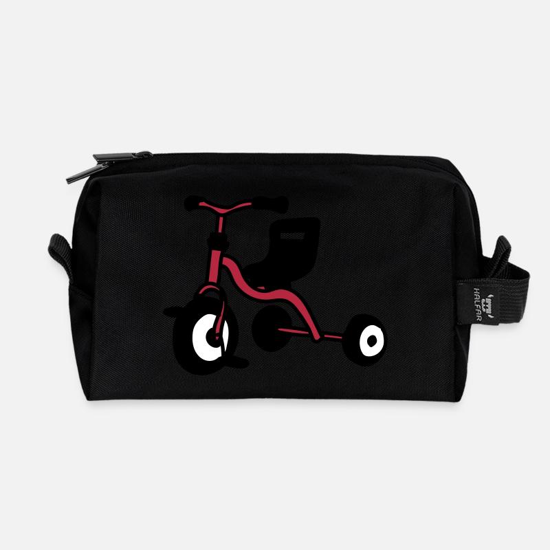 Dreirad - Recycelte Kulturtasche - Schwarz