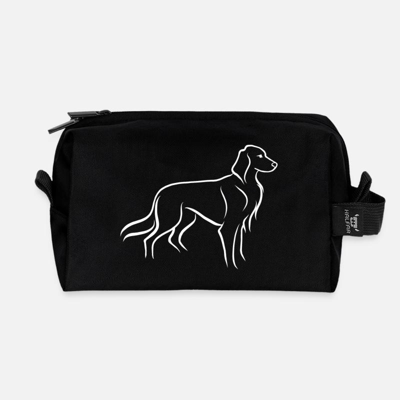 Setter stehend - Recycelte Kulturtasche - Schwarz