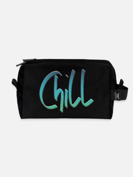 Chill mal wieder - Recycelte Kulturtasche - Schwarz