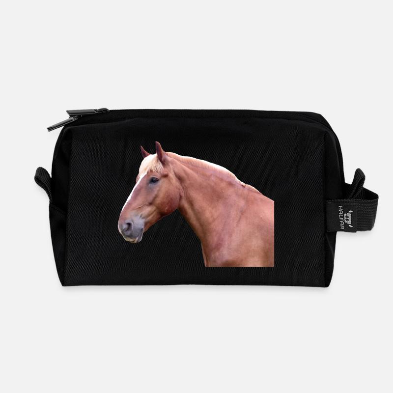 Pferdekopf Pferd Dressurpferd Pferderasse Reiter - Recycelte Kulturtasche - Schwarz