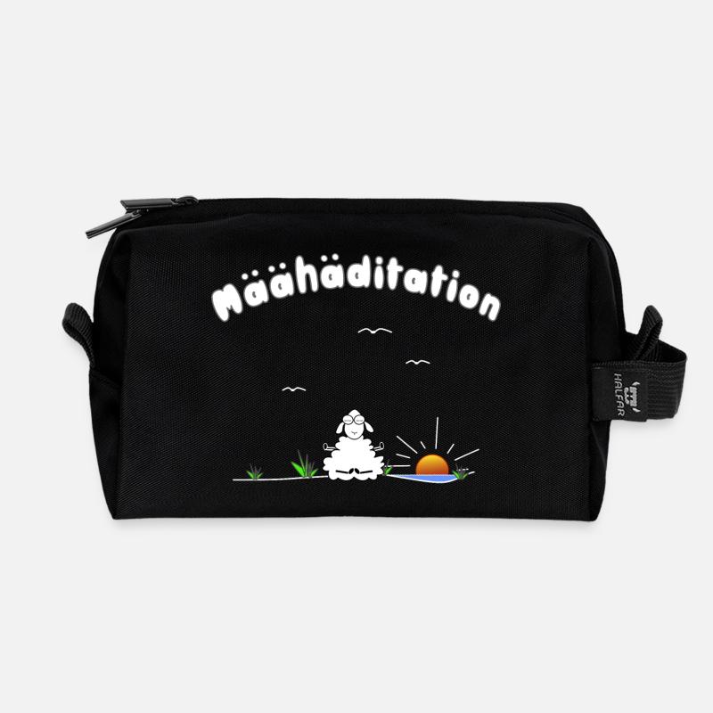 Meditation - Recycelte Kulturtasche - Schwarz