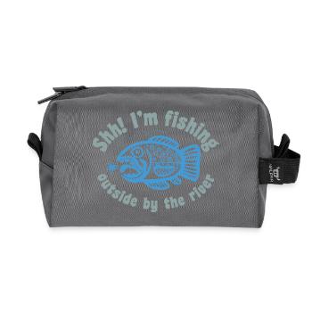 truite inca - Trousse de toilette en tissu recyclé - anthracite - Devant