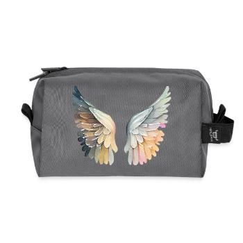 Ailes d'ange pastel artistic - Trousse de toilette en tissu recyclé - anthracite - Devant