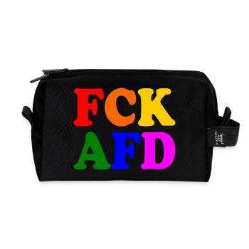 Fck afd - Recycelte Kulturtasche - Schwarz - Vorne