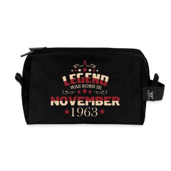 Geburtstag Legend November 1963 Unvergesslich - Recycelte Kulturtasche - Schwarz - Vorne