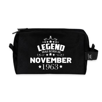 Geburtstag Legend November 1963 Unvergesslich - Recycelte Kulturtasche - Schwarz - Vorne
