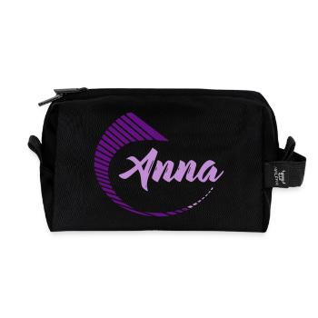Anna - Recycled Toiletry Zip Bag - black - Front