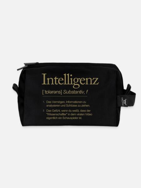 Wortdefinition Intelligenz Schauspieler und kein - Recycelte Kulturtasche - Schwarz