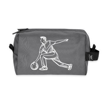 Croquis de melon - Trousse de toilette en tissu recyclé - anthracite - Devant