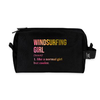 Windsurfing - Recycled Toiletry Zip Bag - black - Front