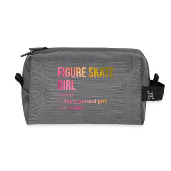 Figure Skating - Recycled Toiletry Zip Bag - anthracite - Front