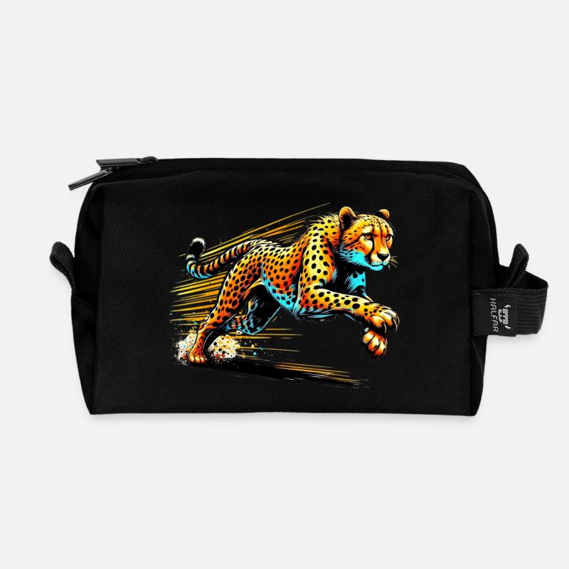 Gepard - Recycelte Kulturtasche - Schwarz