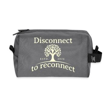 More freedom, more joy, more nature - Recycled Toiletry Zip Bag - anthracite - Front