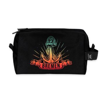 Nordstyle Bremen Ankerdesign No. 1 City - Recycled Toiletry Zip Bag - black - Front