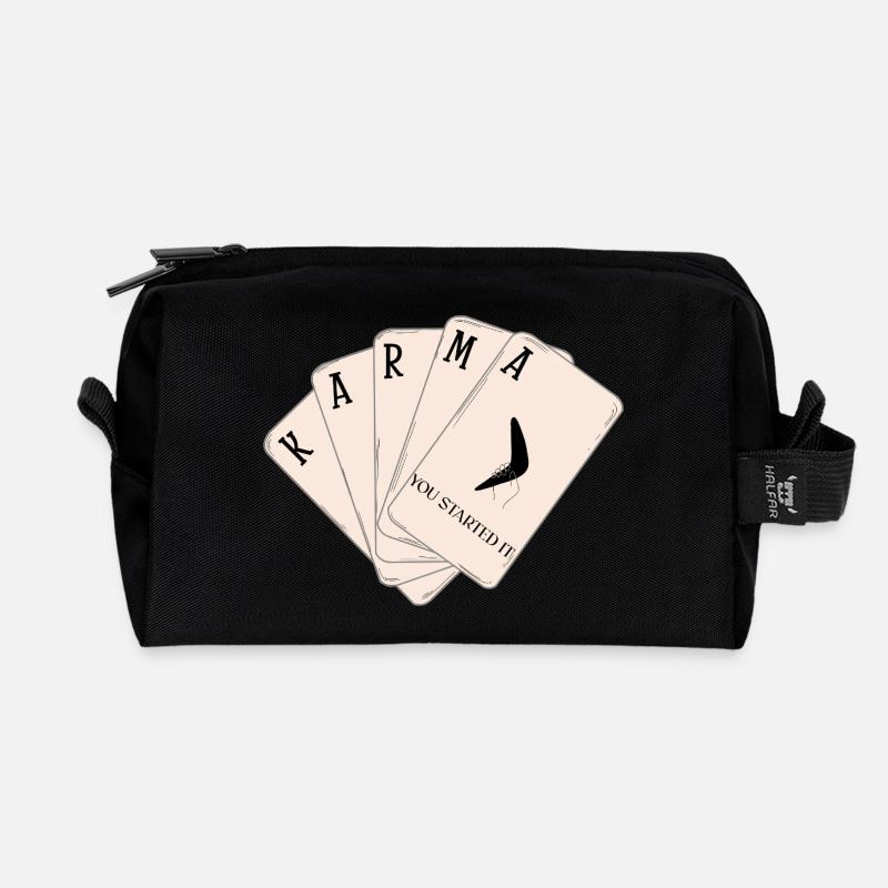 Karma-Karten - Recycelte Kulturtasche - Schwarz