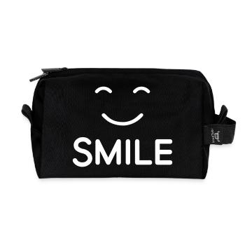 SMILE - Recycelte Kulturtasche - Schwarz - Vorne