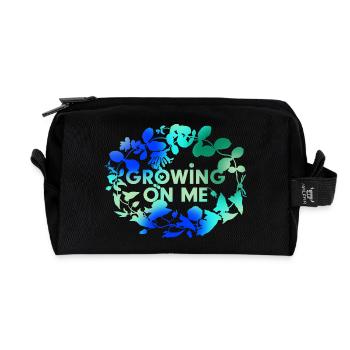 Wächst mit jedem Tag - Recycelte Kulturtasche - Schwarz - Vorne