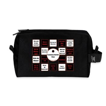 Feminismus-Bullshit-Bingo - Recycelte Kulturtasche - Schwarz - Vorne