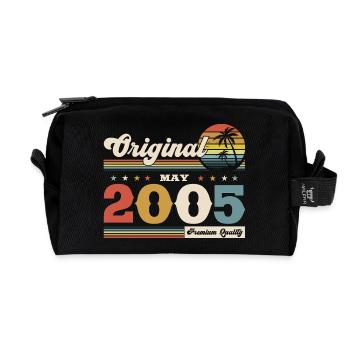 20. Geburtstag Geschenk Mann Vintage Mai 2005 - Recycelte Kulturtasche - Schwarz - Vorne