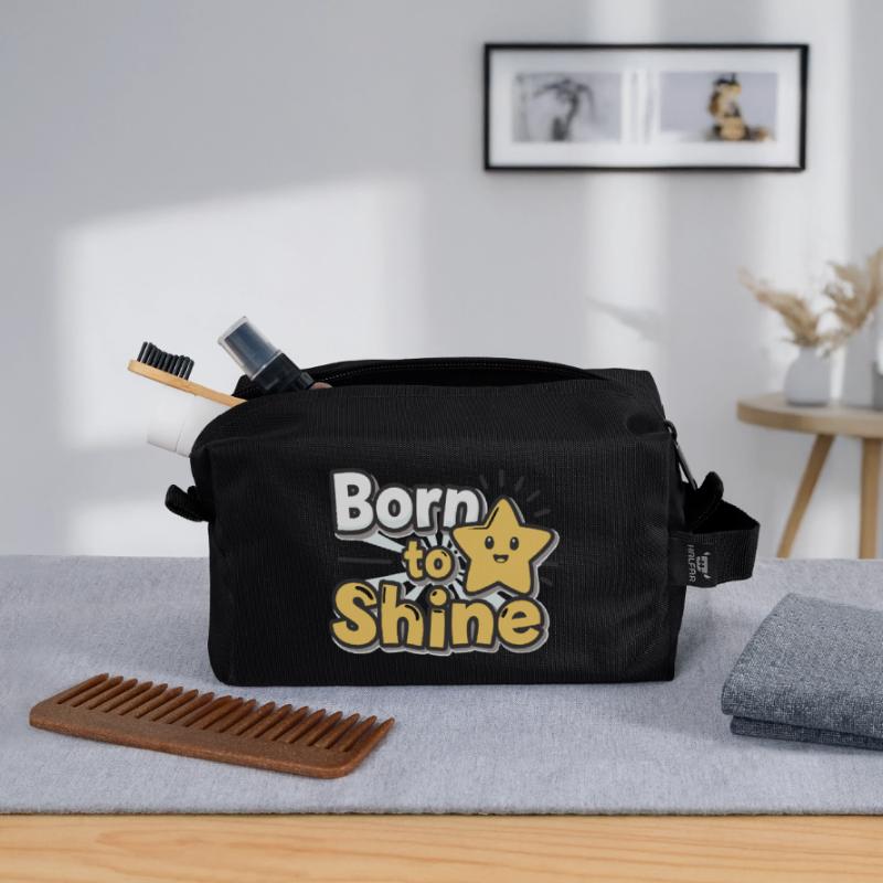 Né pour briller – Strahlender Stern Trousse de toilette en tissu recyclé