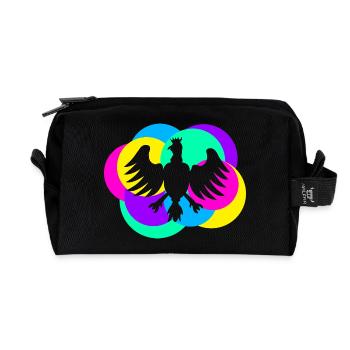 Schützenfest Vogel bunt - Recycelte Kulturtasche - Schwarz - Vorne