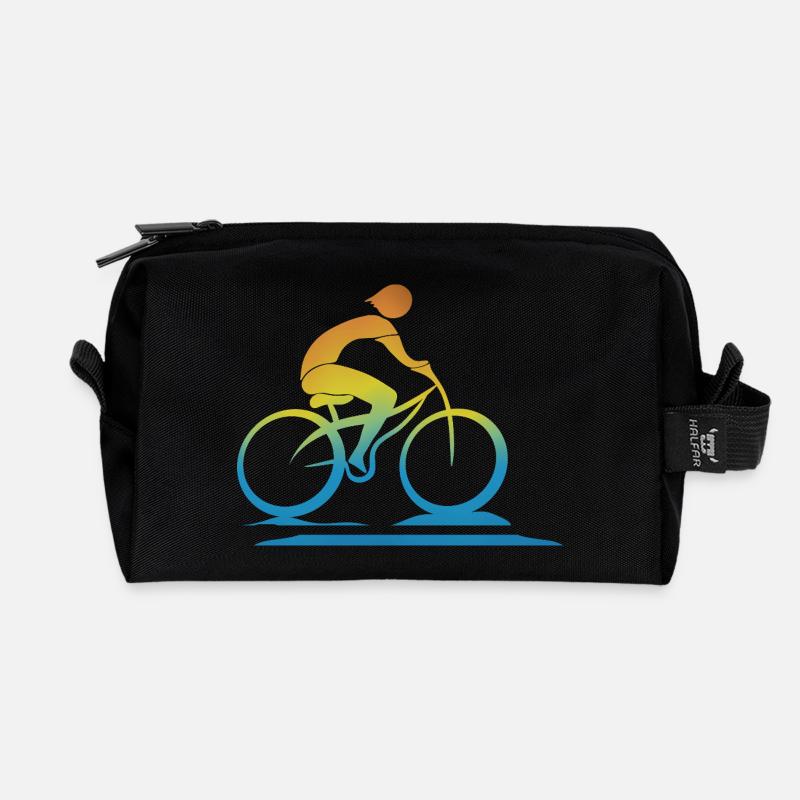 Radfahrer - Recycelte Kulturtasche - Schwarz