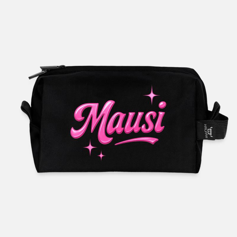 Mausi / Y2K Style - Recycelte Kulturtasche - Schwarz