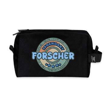 Researchers as a gift idea - Recycled Toiletry Zip Bag - black - Front