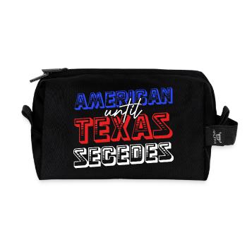 Américain jusqu’à la sécession du Texas - Trousse de toilette en tissu recyclé - noir - Devant