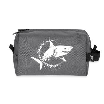 Shark Predator Ocean Predator - Recycled Toiletry Zip Bag - anthracite - Front