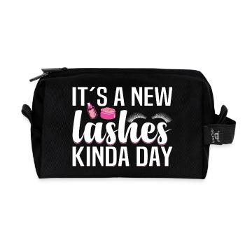  Eyelash Artist Lash Extension Lash Technician - Recycled Toiletry Zip Bag - black - Front