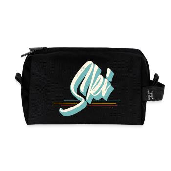 Ski - Recycelte Kulturtasche - Schwarz - Vorne