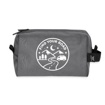 Find Your Road Abenteuer Camping Van Life - Recycelte Kulturtasche - Anthrazit - Vorne