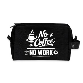 Pas de café, pas de travail - Trousse de toilette en tissu recyclé - noir - Devant
