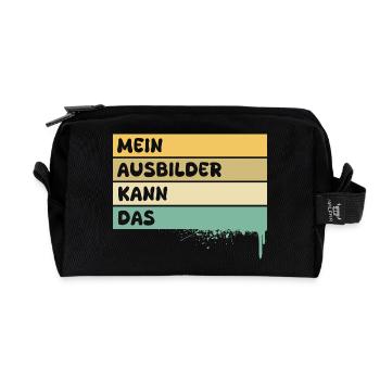 Instructeur artisan - Trousse de toilette en tissu recyclé - noir - Devant