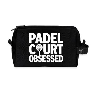 Padel Court Obsessed Leidenschaft für Sportler - Recycelte Kulturtasche - Schwarz - Vorne