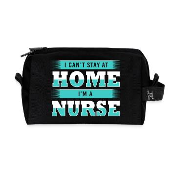 Nurse Hospital Nurse Gift - Recycled Toiletry Zip Bag - black - Front
