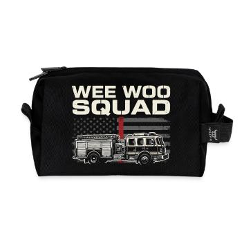 Wee Woo Squad Rescue Service Design - Recycled Toiletry Zip Bag - black - Front